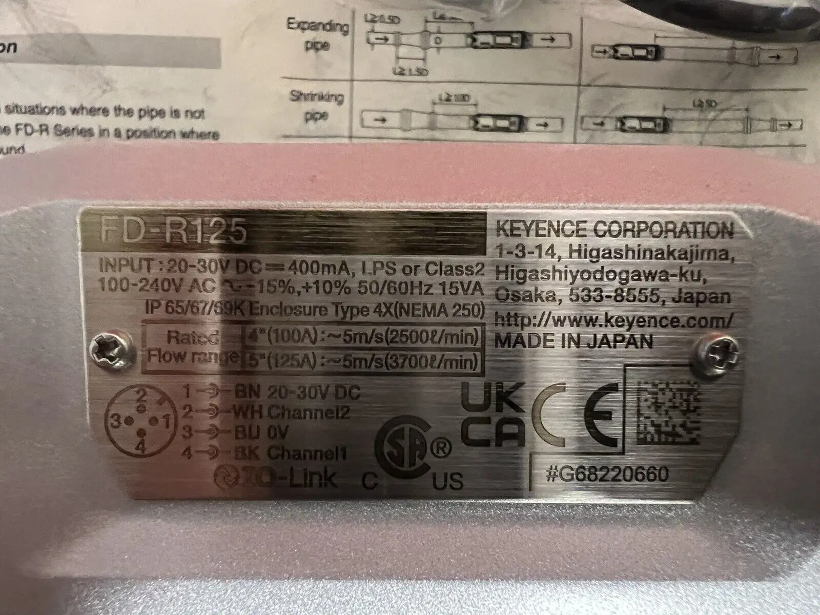 الوحدة الرئيسية للمستشعر الأصلي 100A/125A نوع KEYENCE FD-R125