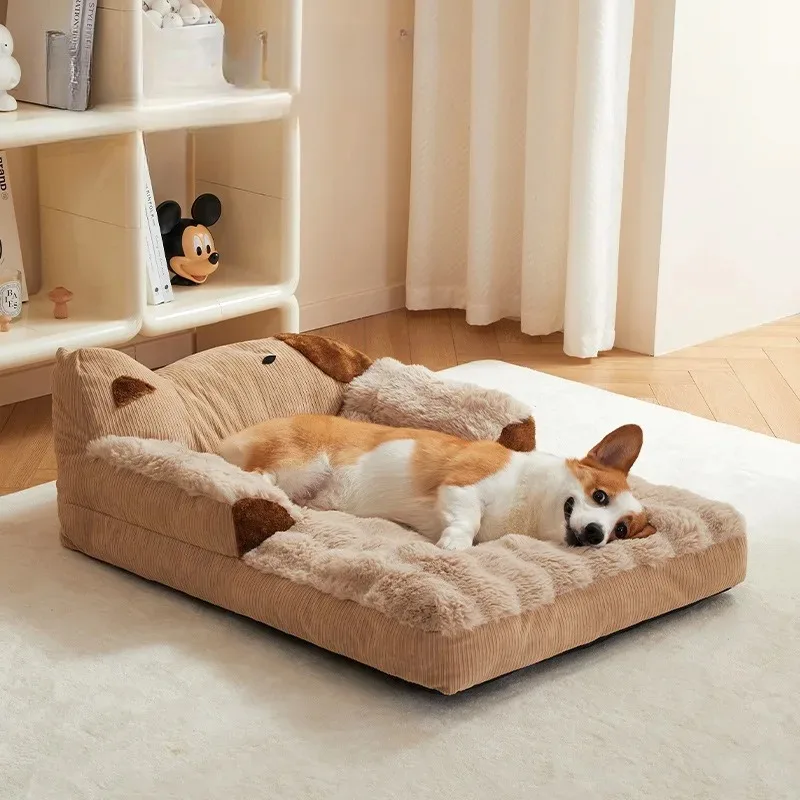 Puppy Bed Accessories Dog Pet Large Dogs Baskets Basket Medium Supplies Beds Fluffy Small Blanket Pets Products Cats Kennel Sofa