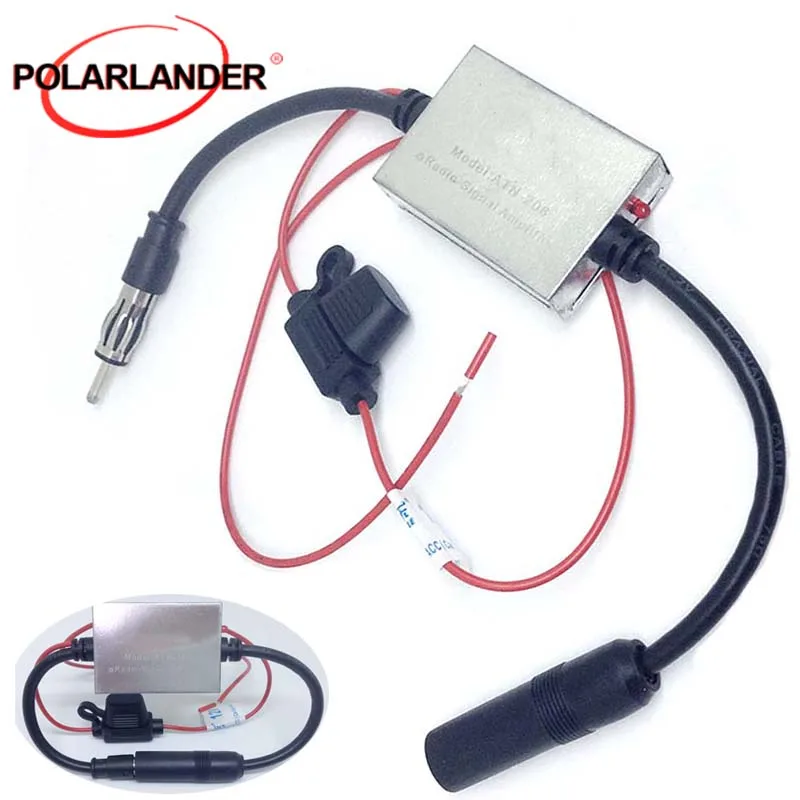 12V-24V Auto Car Radio Aerials ANT-208 GPS Navi Amplifier Car Antenna Universal FM AM Signal Amplifier Anti-interference Metal