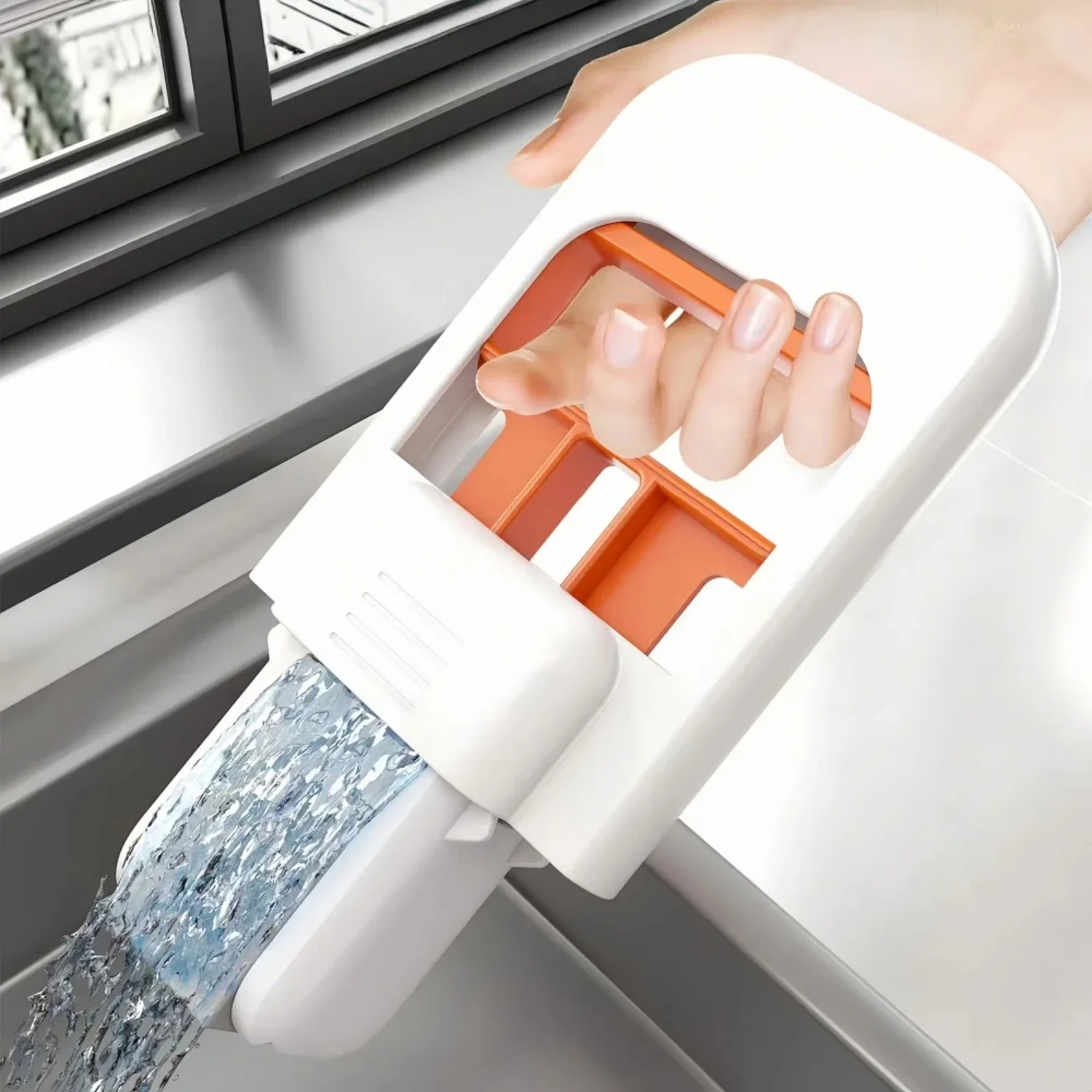 2/8-teiliges Wischmopp-Schwamm-Set, selbstauswringbarer Mini-Handschwamm-Mopp, faltbares Reinigungswerkzeug für Badezimmer, Küche, Glas – Detail 12