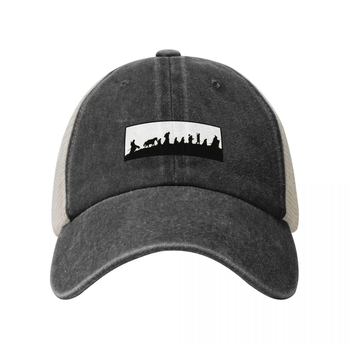 The Fellowship-gorra de béisbol de malla vaquera para hombre y mujer, gorro de lujo para montañismo, estilo occidental, talla grande