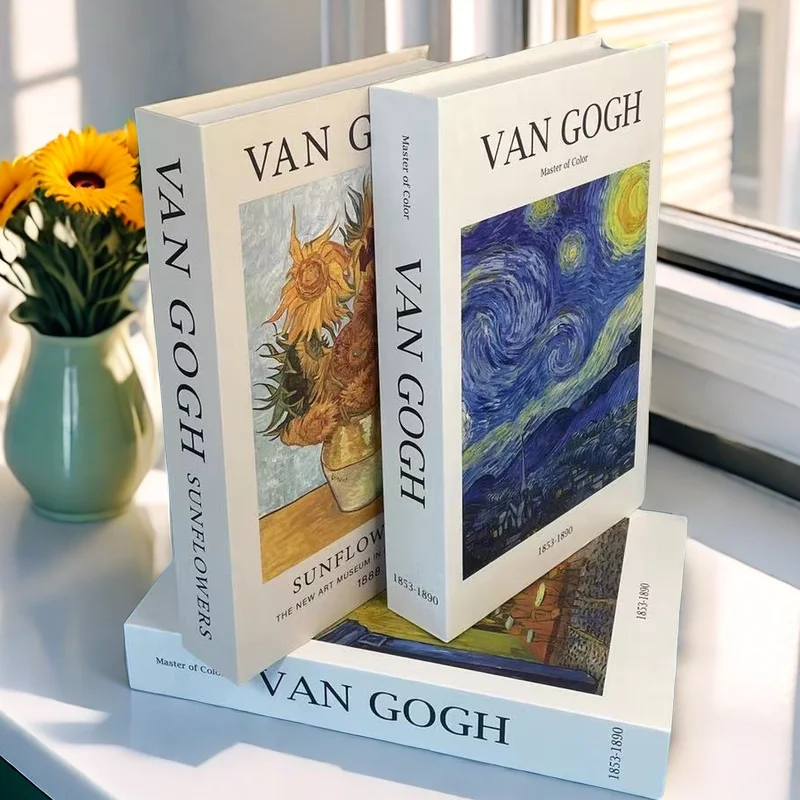 

Openable Boho Bauhaus Luxury Fake Book Home Decor Monet Decorative Books Storage Box Coffee Table Bedroom Interior Decoration