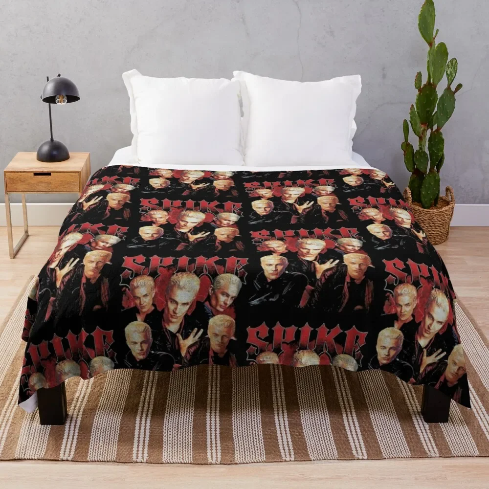 Vintage Buffy Vampire Spike Throw Blanket cosplay anime Giant Sofa Blankets For Sofas Summer Blankets