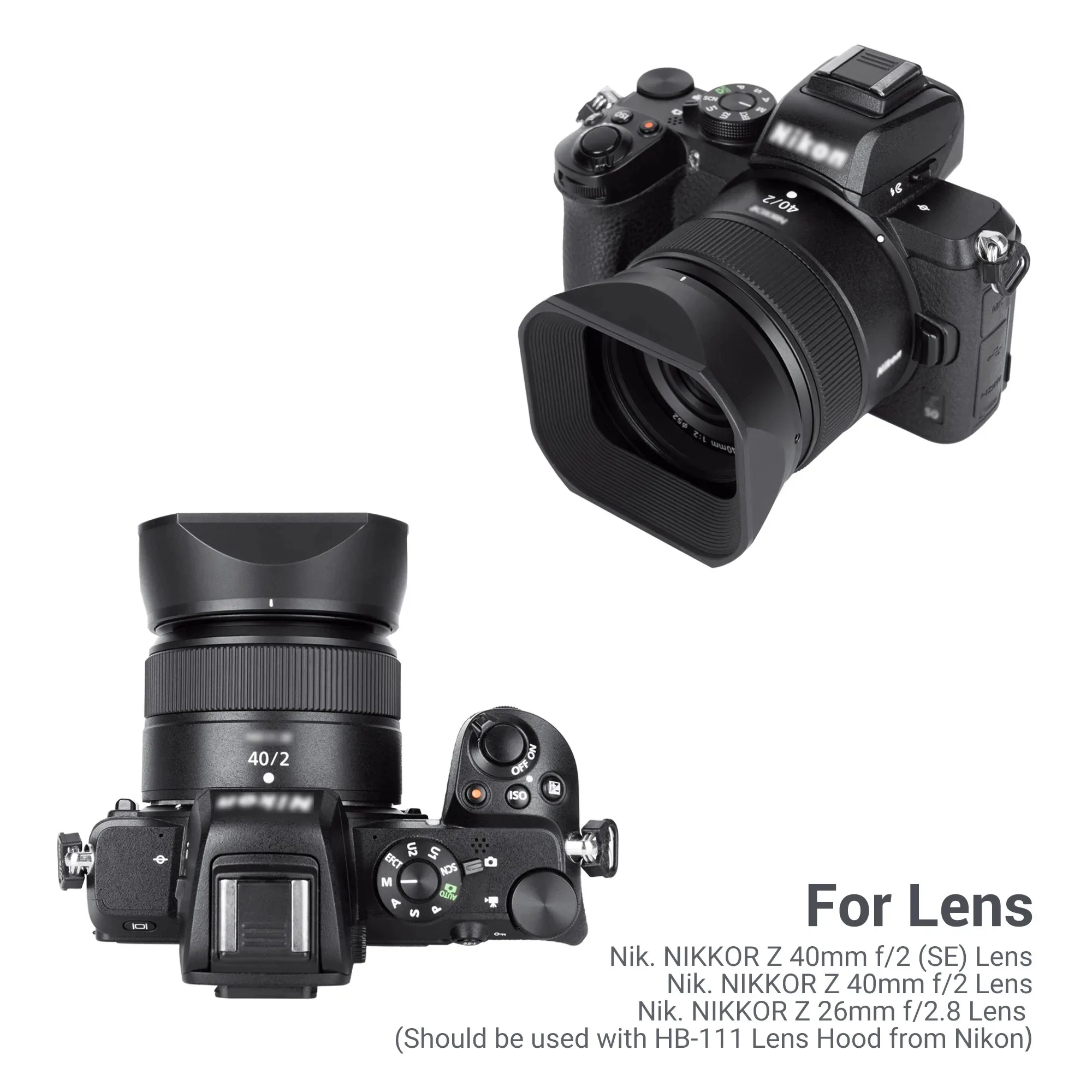 غطاء عدسة JJC لعدسة Nikon Z 40mm f/2 (SE) Nikon NIKKOR Z 26mmf/2.8 متوافق مع كاميرا ZF Z5 Z50 Z7 Z6 Z9 Z8 Z7II