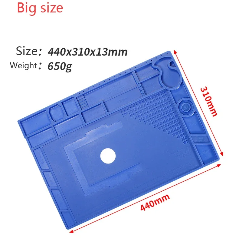 YIHUA Heat Resistant Soldering Mat With Magnetic Heat Insulation Working Pad Soldering Silicone Mat Repair Pad
