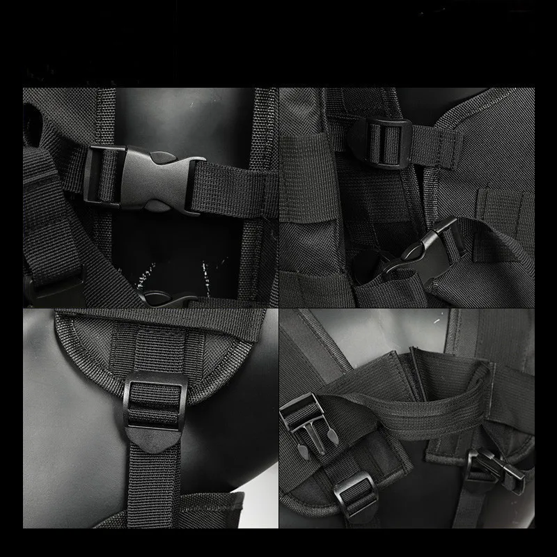 Imagem -03 - Tactical Nylon Peito Rig Vest Multi Bolso Molle Sistema Pouch Bolsa de Cintura Outdoor Fit Airsoft Hunting Formação Vestuário Acessórios