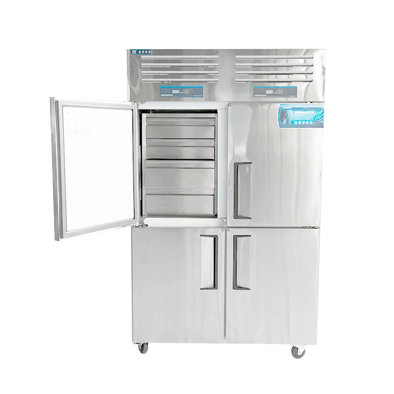 Wholesale price Commercial Refrigerator Refrigeration Equipment Four Door Stainless Freezer For Restaurant Hotel Kitchen