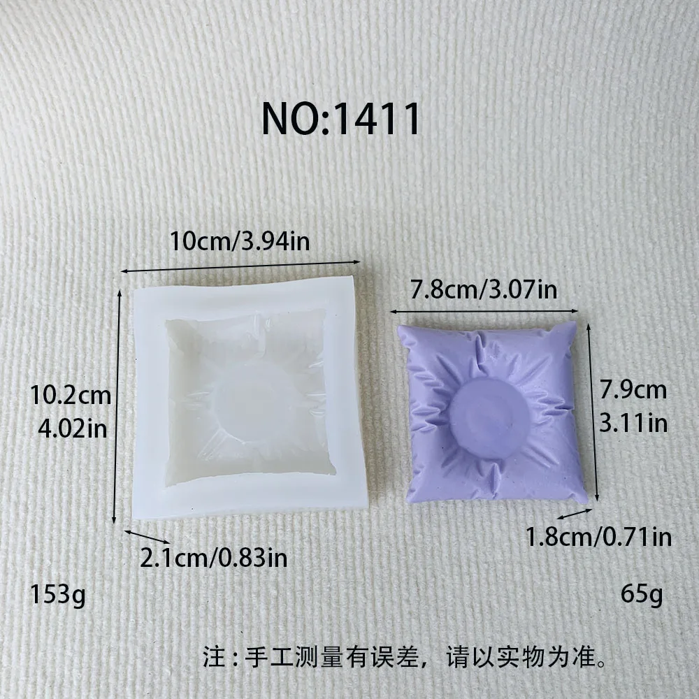 Pillow Shaped Candle Stove Silicone Mold - Used For Candle And Tea Lamp Brackets, Self Cast Cement Gypsum Handicraft