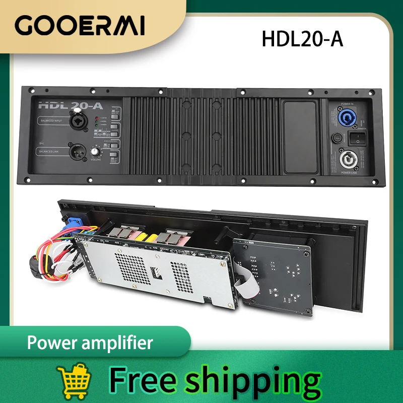 GOOERMI HDL20-A DSP Professional Class D Digital Amplifier Module Line Array Speaker Audio Amplifier Metal Material For Stage