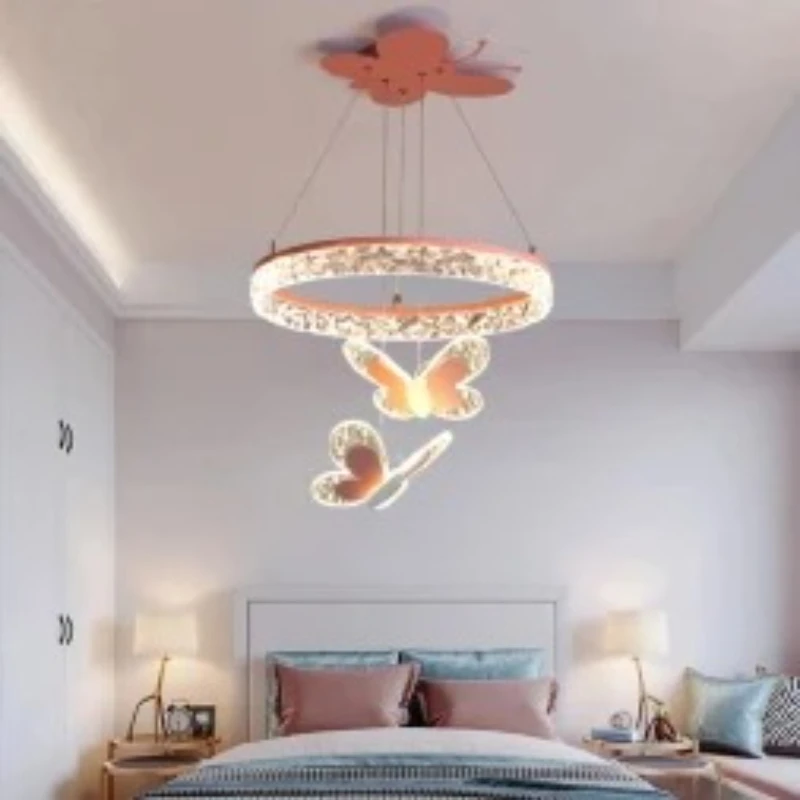 Modern Creative Butterfly Ceiling Light Used for Bedroom, Study, Dressing Room, Glossy Indoor Decoration Lighting Fixtures