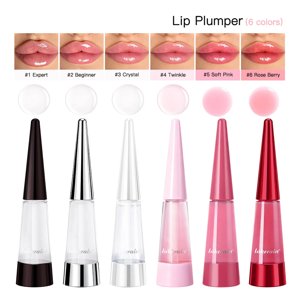 2pcs Instant High-Shine Lip Plumper Oil Gloss Deep Hydrating Volumizing Moisturizing Nourishing Glossy Full Lips Daily Lip Care Makeup