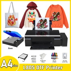 Impresora A4 DTF para Epson L805, máquina de impresión de telas de película directa, transferencia de calor, impresora DTF a4 para sudaderas con capucha y camisetas