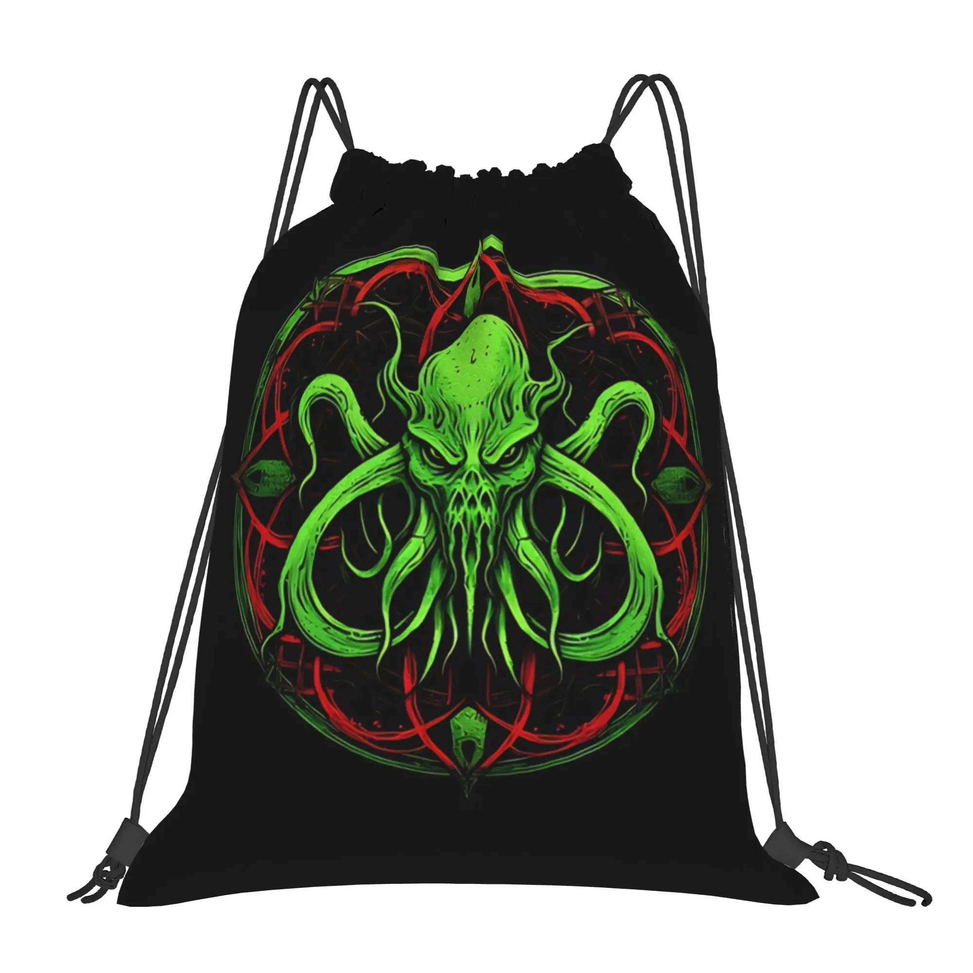 Eye Of Cthulhu occult dark art  Portable Hiking Riding Gym Drawstring Storage Sporty Backpacks