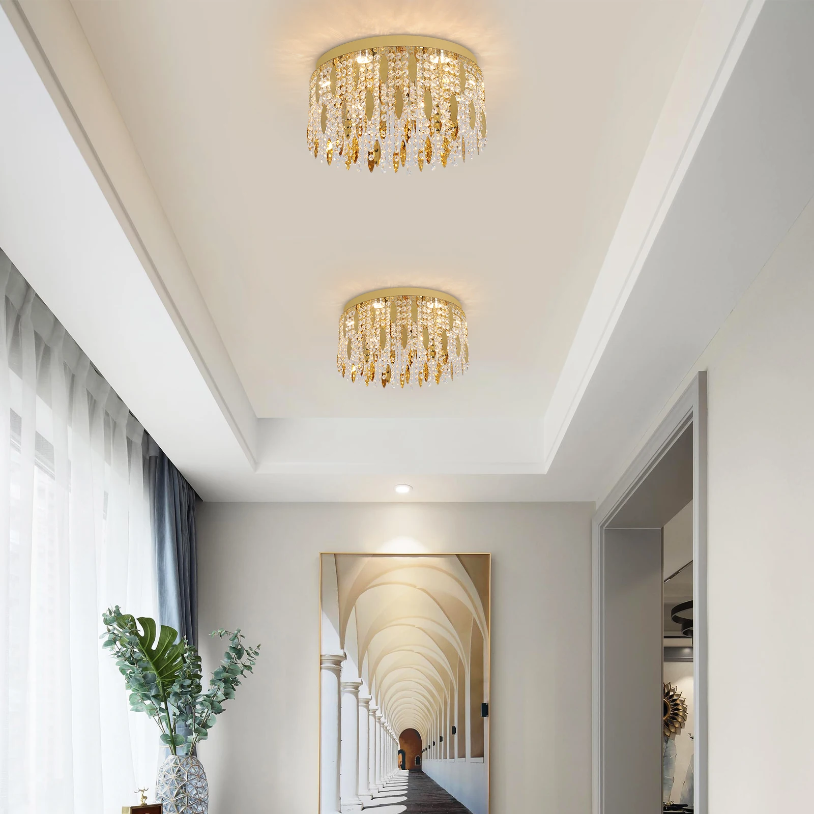 VETRULUS الفاخرة K9 كريستال Led مصباح السقف الحديثة الثريا المعيشة غرفة الطعام قلادة ضوء معلقة بريق ديكور المنزل تركيبات #5