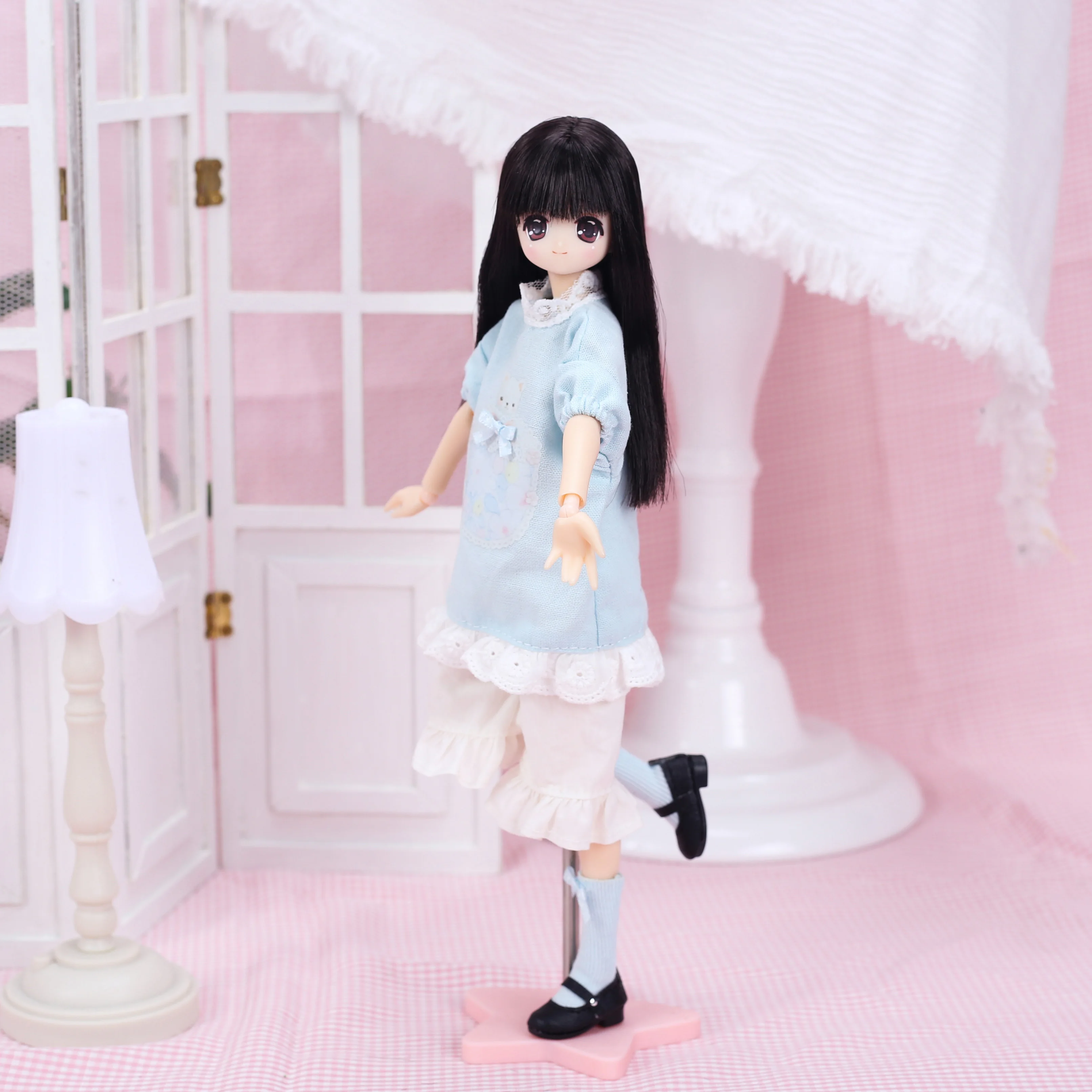 For Azone M Blythe Original Design Lolita Blue Dress Set For 1/6 BJD OB22 OB24 Mix Angel Mitian4 Dress up Doll Outfit Clothes