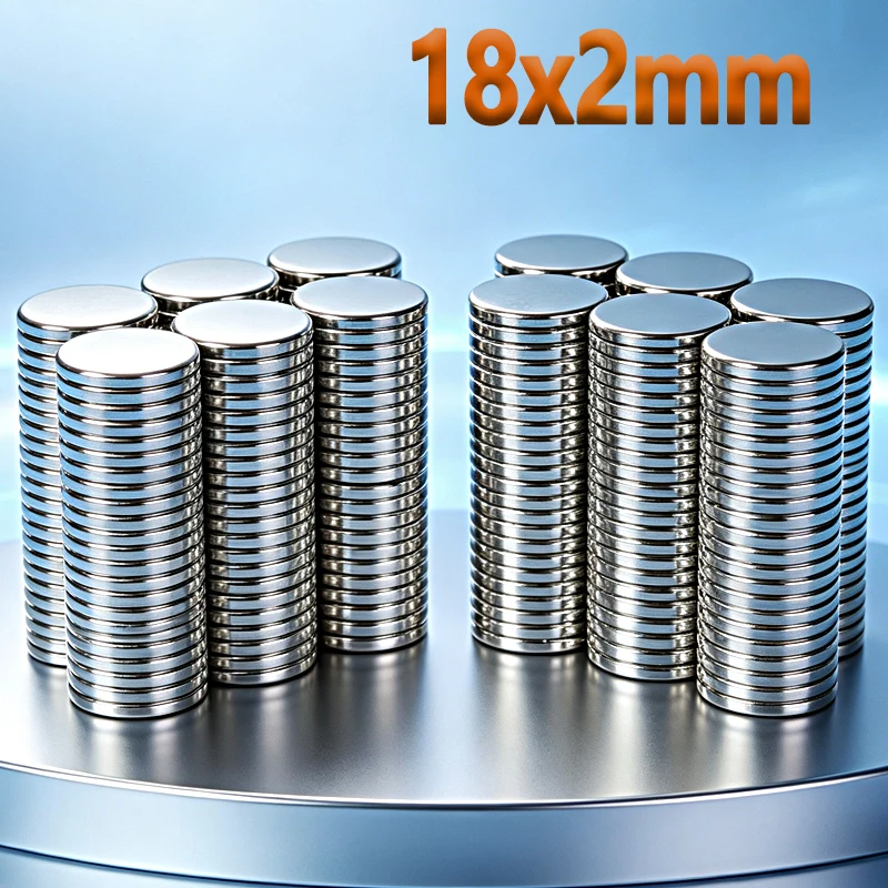 N35 NdfeB 18x2mm Magnet 2-200pcs 18*2mm Accessory Round Shape Permanent Magnetic Imanes Neodymium Magnet Fridge Magnets