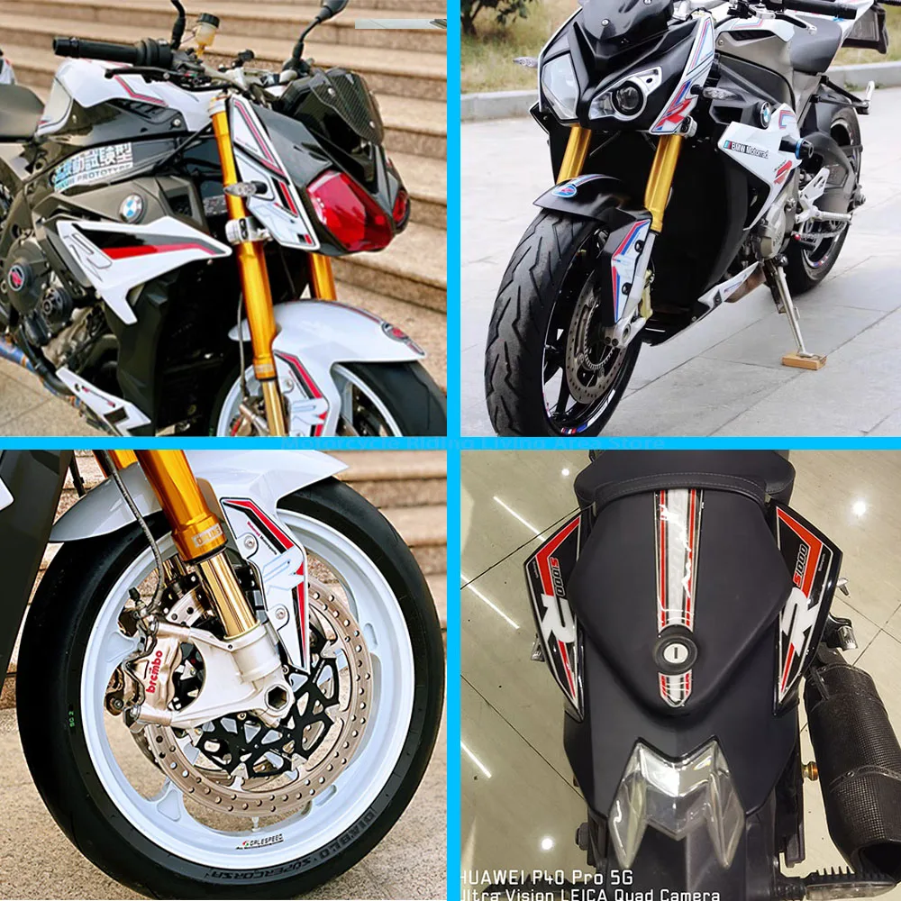 Motorcycle 3D adhesive stickers Fairing stickers Shell decorative  For BMW S1000R s1000 r 2015-2018 Lights reflective stickers