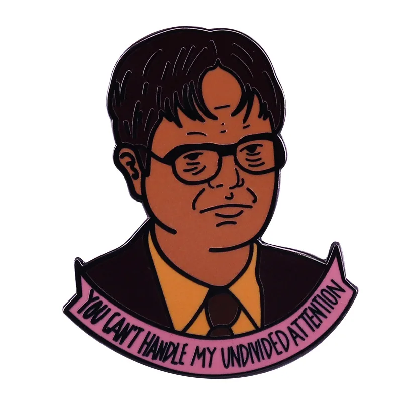 The Office Pin Badge Dwght Schrute Farms Beets Ryan Started The Fire Prison Mike Not Superstitious Kevin Spilling Chili Brooch