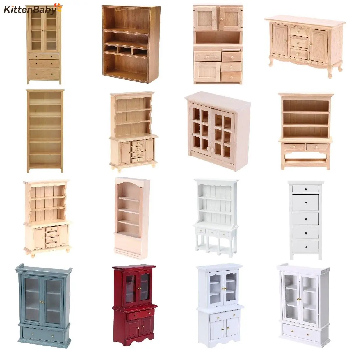 Mini armoire chinoise classique en bois, échelle 1/12, meuble TV, chambre à coucher, maison et salon, jouets de course, cadeau