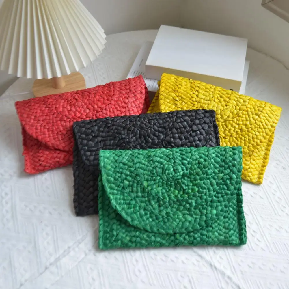 

Women's Bag Crochet Handbag Retro Knitted Braid Solid Color Hollow Khaki Straw Top-handle Tote Bag Shopper Summer Beach Woven
