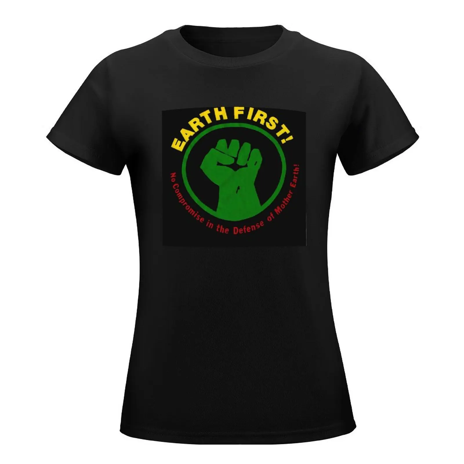 Earth First! T-Shirt graphics female t-shirt dress for Women long