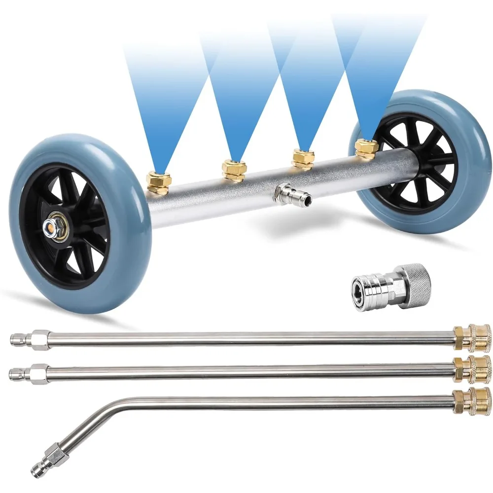 

Насадка для мойки высокого давления ходовой части, 16-дюймовый очиститель ходовой части, насадка для мойки высокого давления под автомобилем с 3 шт. Extensi