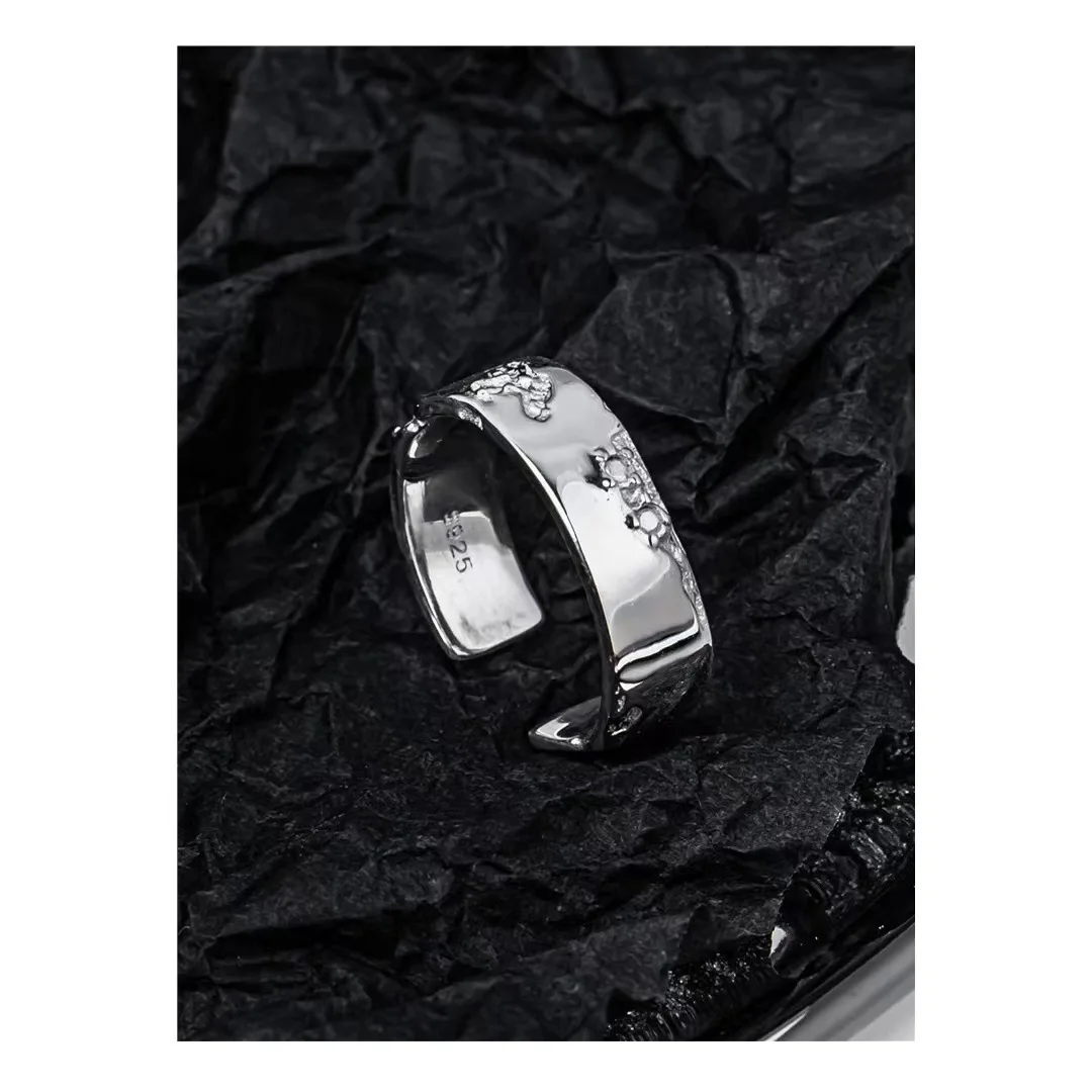 VENTFILLE 925 Sterling Silver Rings for Women Fashion Zircon Retro Hip Hop Versatile Personality Jewelry Party Gift Dropshipping