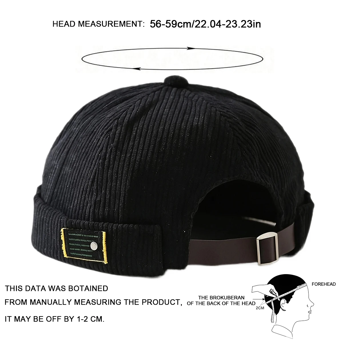 Unisex Letter Label Corduroy Landlord Caps Spring and Autumn Melon Skin Hats Literary Hip Hop Hat Painter Cap