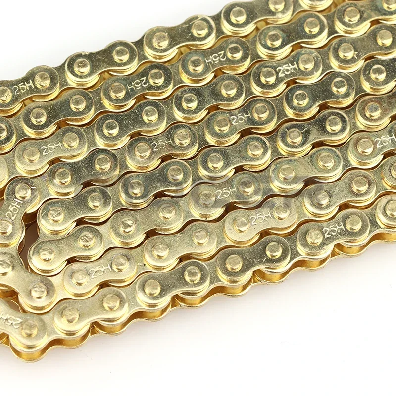 Motorcycle 25H Chains 68L-158L Link Golden Chain For 47cc 49cc Pocket Bike Mini Moto Quad Dirt ATV Scooter Bike Parts