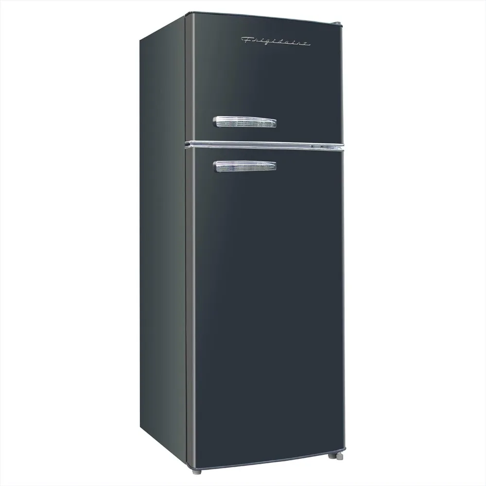 

EFR753-BLACK EFR753 Retro Apartment Size Refrigerator with Top Freezer-2 Door Fridge with 7.5 Cu Ft of Storage Capacity,