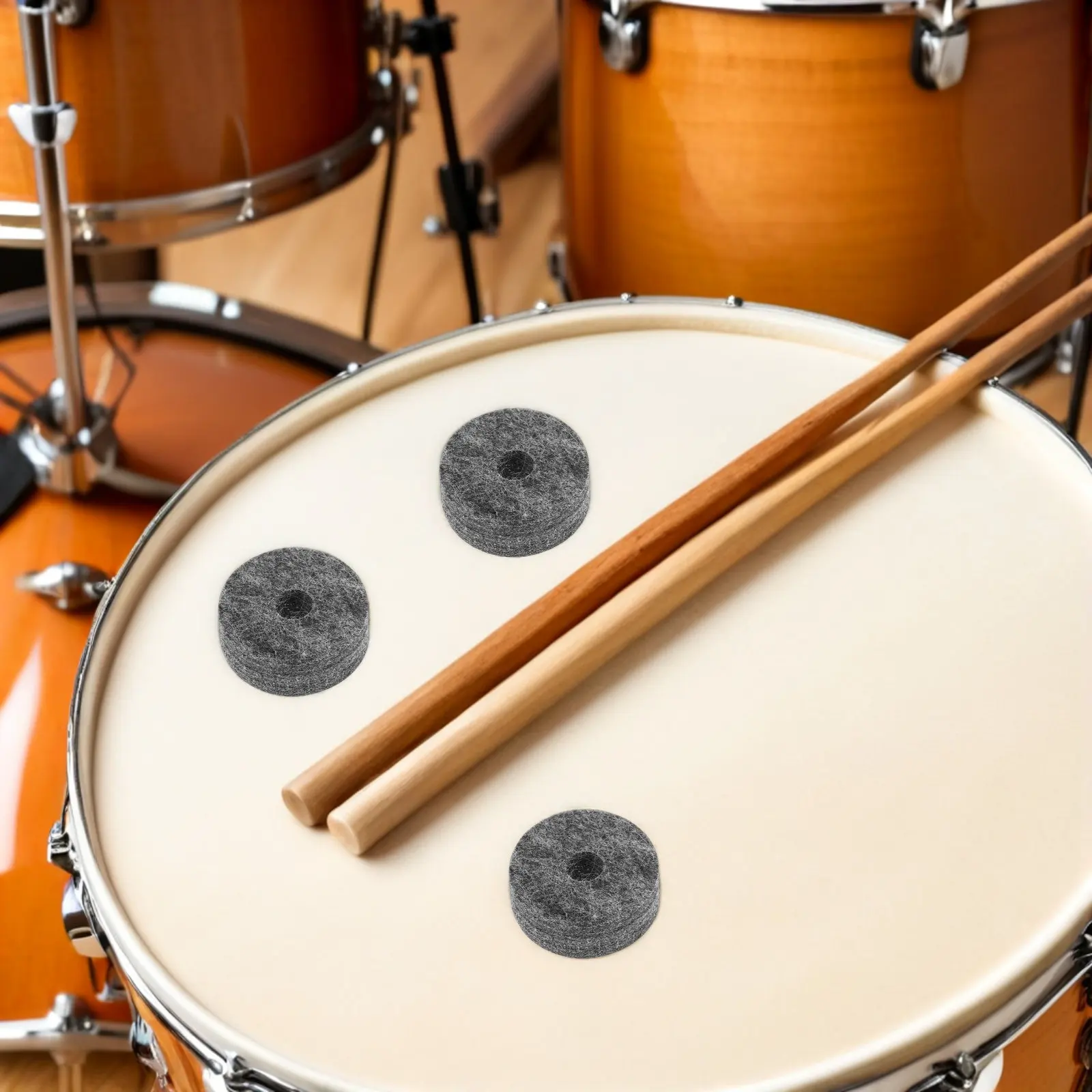 15Pcs Drum Cymbal Felt Washers Universal Cymbal Stand Cushion Pads Noise Reduction Shock Absorption Drum Accessory Replacement