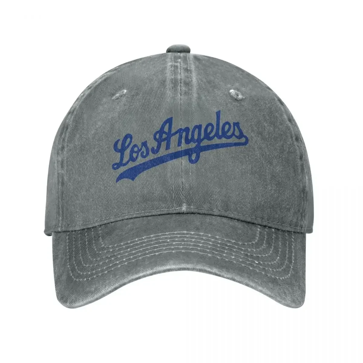 

Retro It's Time To Los Angeles City Baseball Cap Unisex Style Distressed Denim Washed Headwear Outdoor Summer Gift Hats Cap