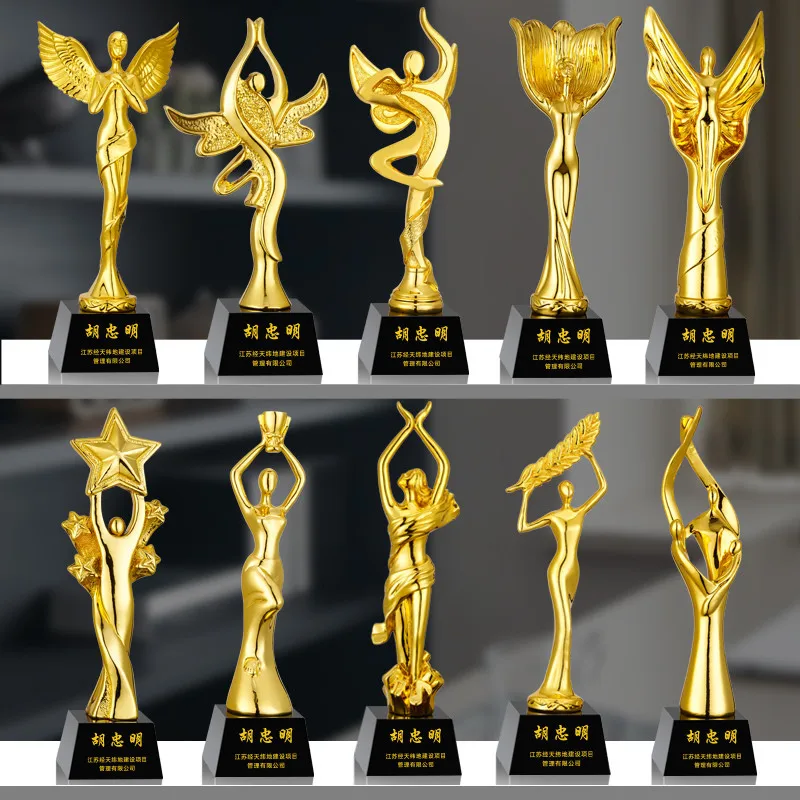 Dance Trophy Custom School Competition Children's Dancing Little Golden Man Souvenir Square Dance Gymnastics Trophy Customized