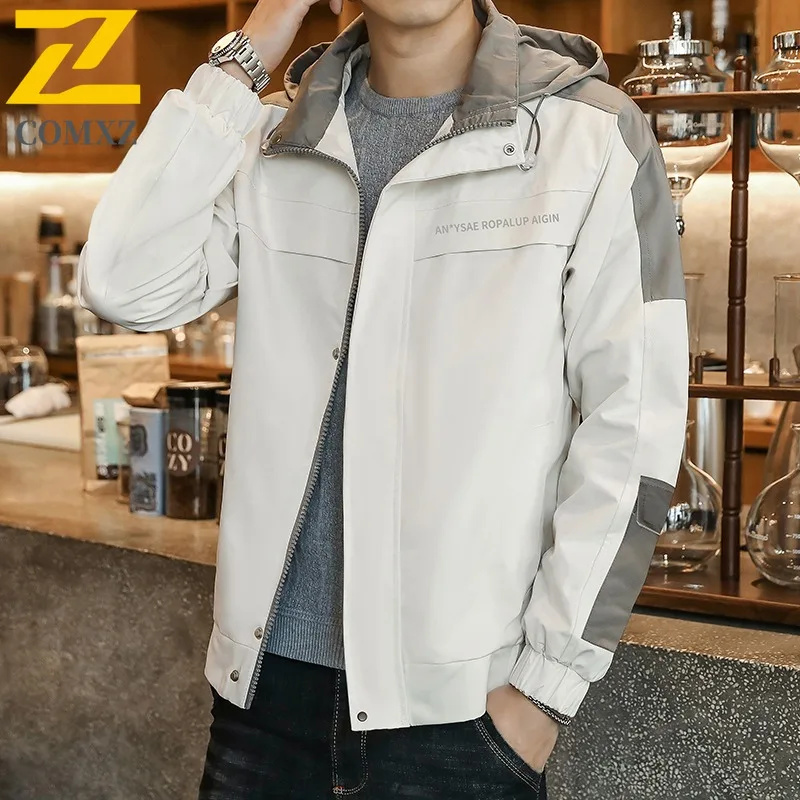 

COMXZ 2025 Men 2020 Spring New Trendy Casual Korean Handsome Versatile Mens Jacket B423 PJ30 Street Style Premium Quality