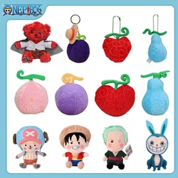 Genuine Anime One Piece Plush Toy Luffy Roronoa Zoro Tony Tony Chopper Stuffed Doll Backpack Decoration Pendant Kids Xmas Gift