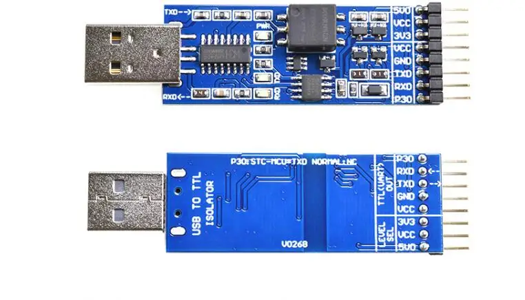 Imagem -05 - Usb para Ttl Conversão Chip Usb para Serial Uart Module Isolamento de Tensão Isolamento de Sinal 5v 3.3v Dual Level Cp2102 Ch340c Ft232rl