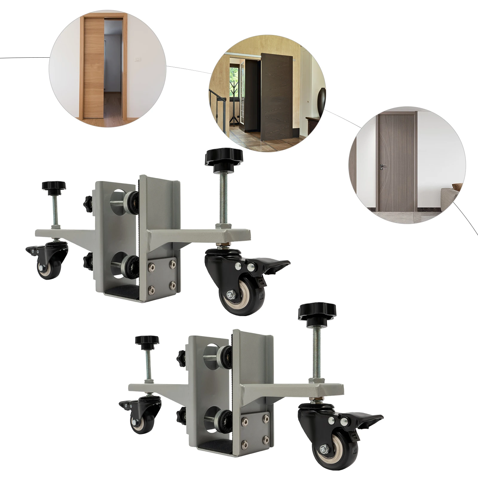 

1-2.5in Thick Silver Iron Door Installation Tool Installation Tool Door Installation Tool Kit with Pressure Plate Holder