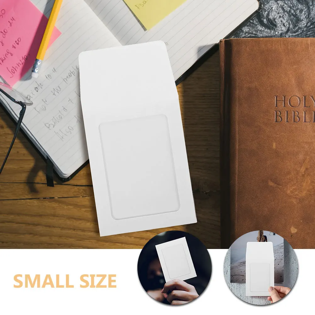 

15Pcs Transparent Card Sleeves Kraft Paper Envelopes Simple Style Portable for Trading Cards Covers