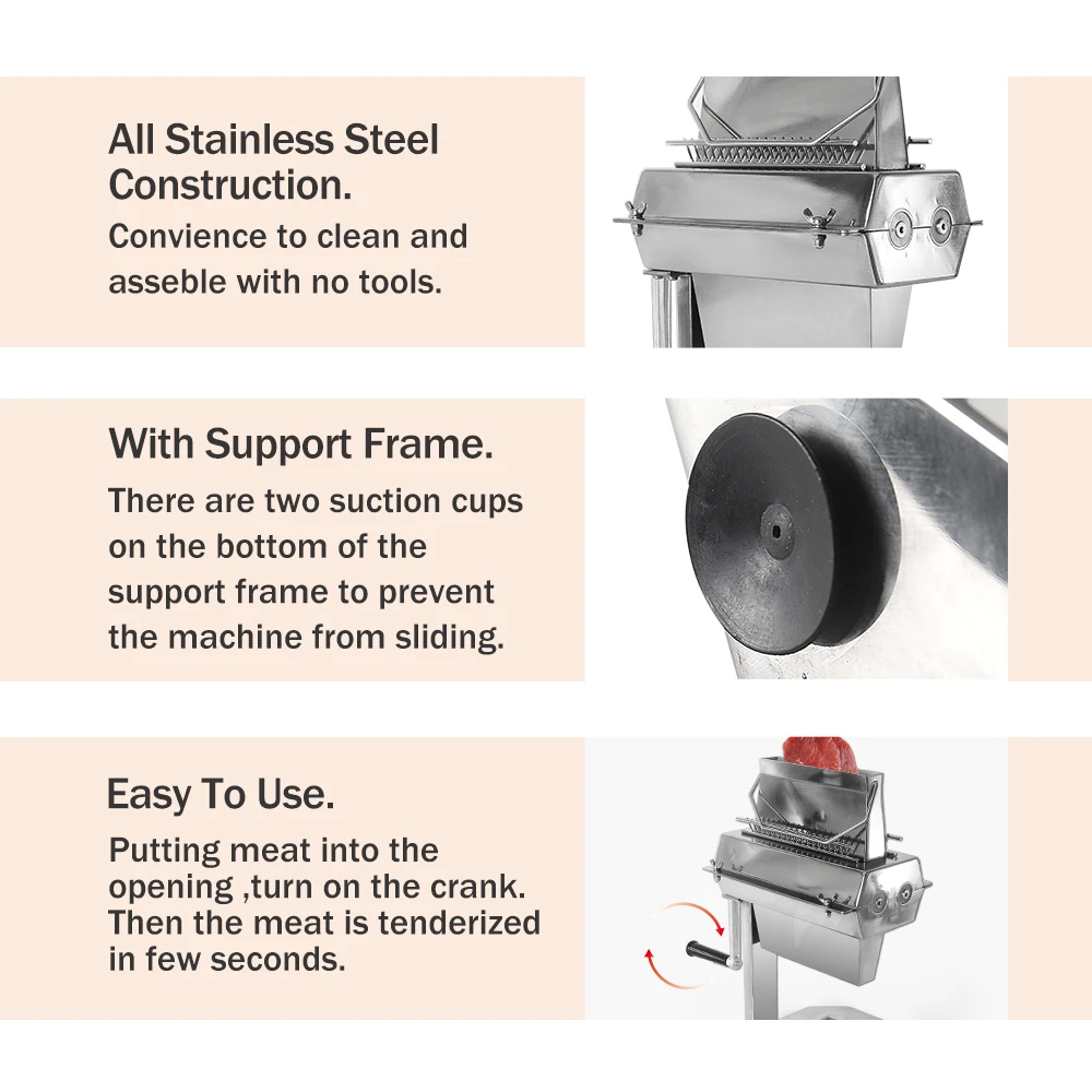 ITOP MTS Manual Meat Tenderizer Versatile Food Processing Machine for Meat Multiple Sizes Available for Commercial