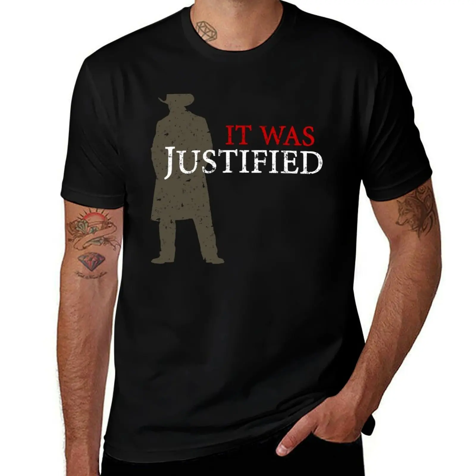 

It Was Justified T-Shirt t shirts for man cotton funny t shirt for man 100 percent cotton T-Shirt