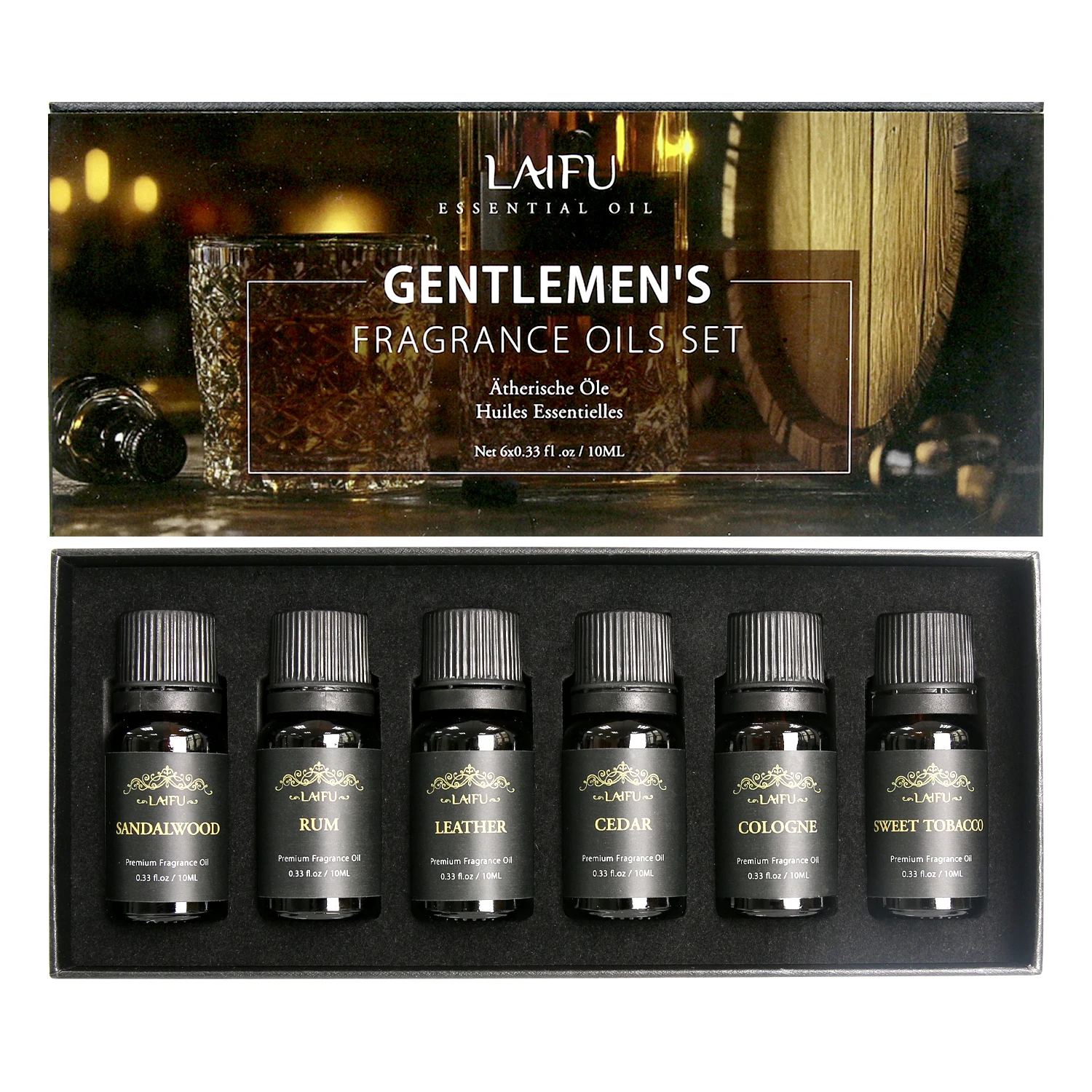 Kit De aceites esenciales solubles en agua para aire fresco, sándalo, madera de cedro, cuero, tabaco dulce, ron, agua De Colonia, adecuado para