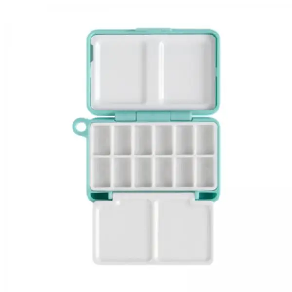 Portable Watercolor Paint Palette Empty with Secure Lid 6 Pack Compact Mixing Tray for Travel Sketching Classroom Nail Art