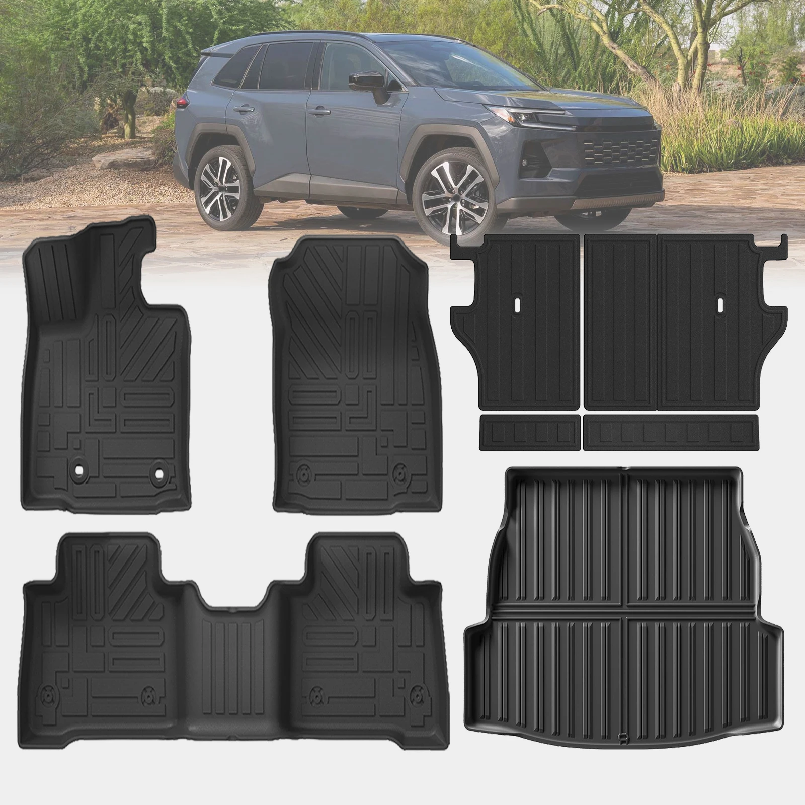 

for Toyota RAV4 2026 2027 Waterproof TPE Car floor Mats 3D pad Laser Scanning Perfect Fit Odorless Accessories Easy Clean