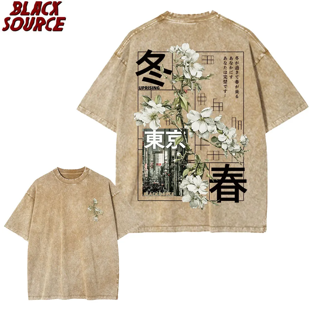 T474 Herren Kurzarm-T-Shirt im japanischen Stil, vielseitiges Design, geeignet für alle Jahreszeiten, bequemes Sommer-Oberteil, 100% Baumwolle – Detail 13