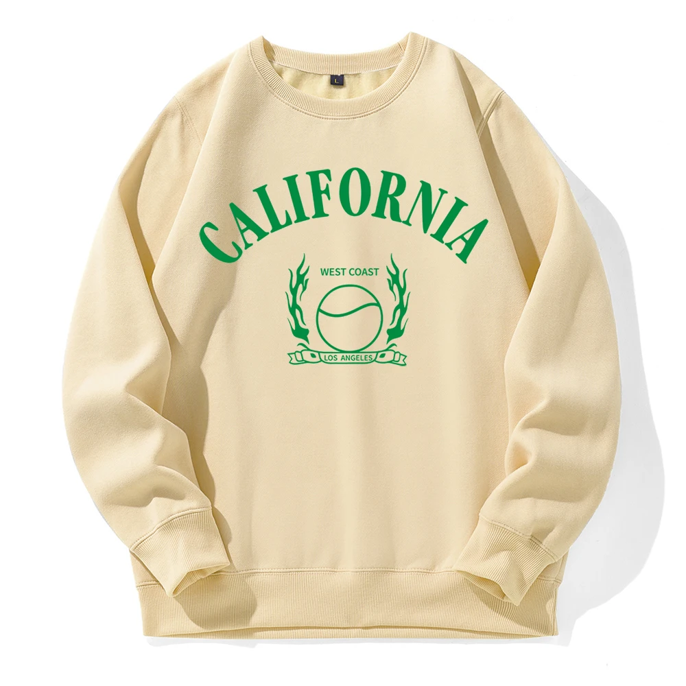 California West Coast Los Angeles Tracksuit Men Street Sports Hoodies Loose Oversized Male Hoody Basic Fashion Casual Sportswear