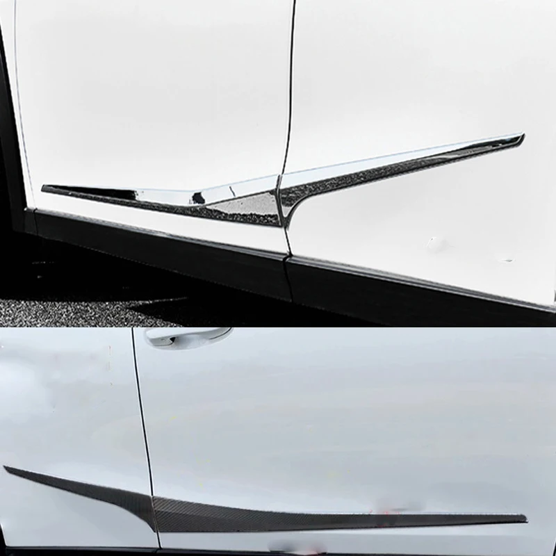 For Lexus Ux260h UX250 UX200 2019 2020 2021  ABS carbonfiber Side Door Body Molding Line Cover Trim Protector Decoration