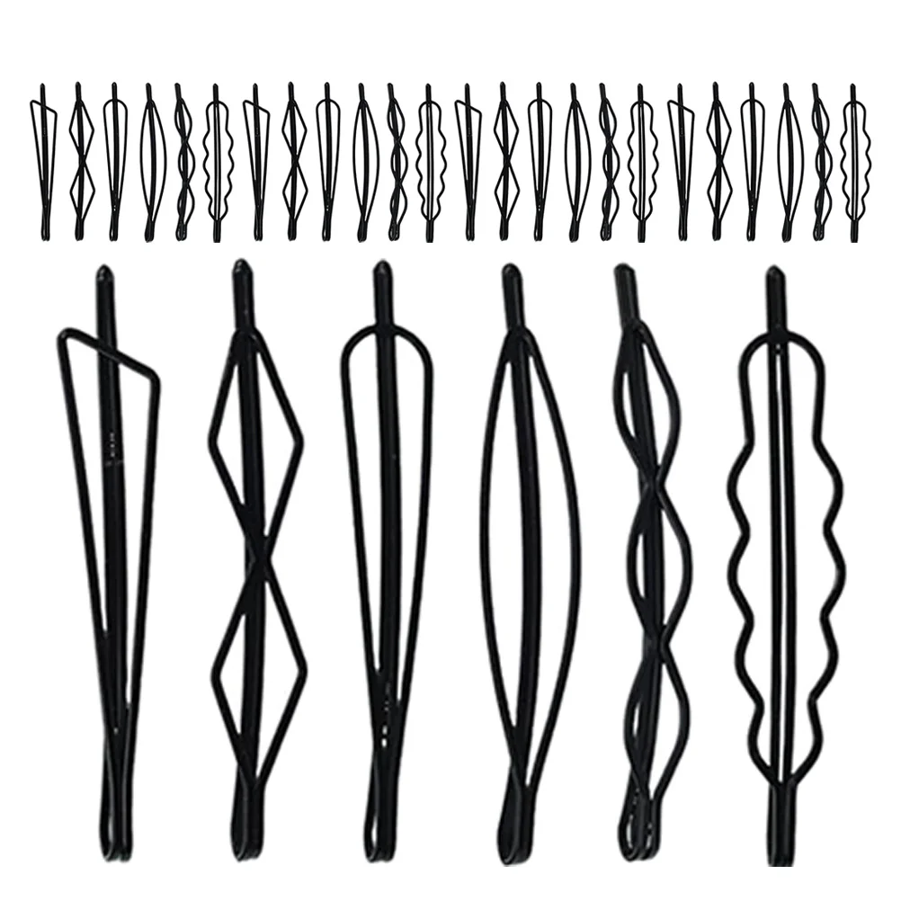 

90Pcs Black Metal Hair Clips Bobby Pins Hair Barrettes Side Bangs Styling Women Daily Use Travel Accessories Metal Barrette Pin