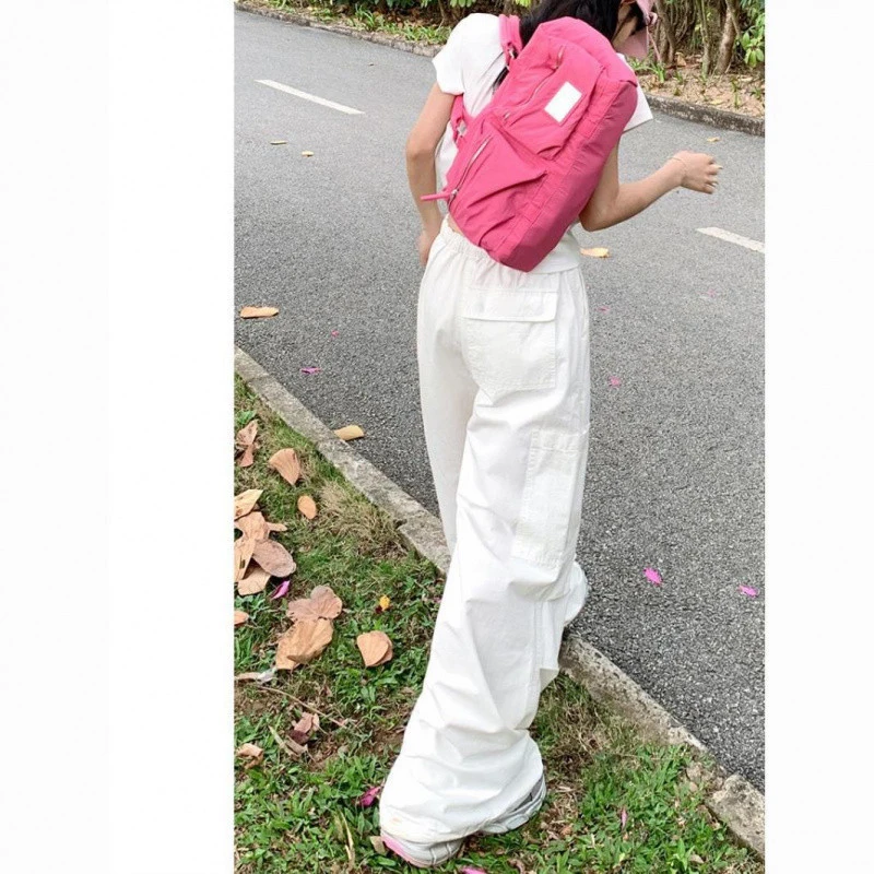 Pantalon Cargo pour femmes, fermeture éclair, coupe droite, en coton, élégant, urbain, Social, Anti-rides, confortable pour le bureau professionnel OL