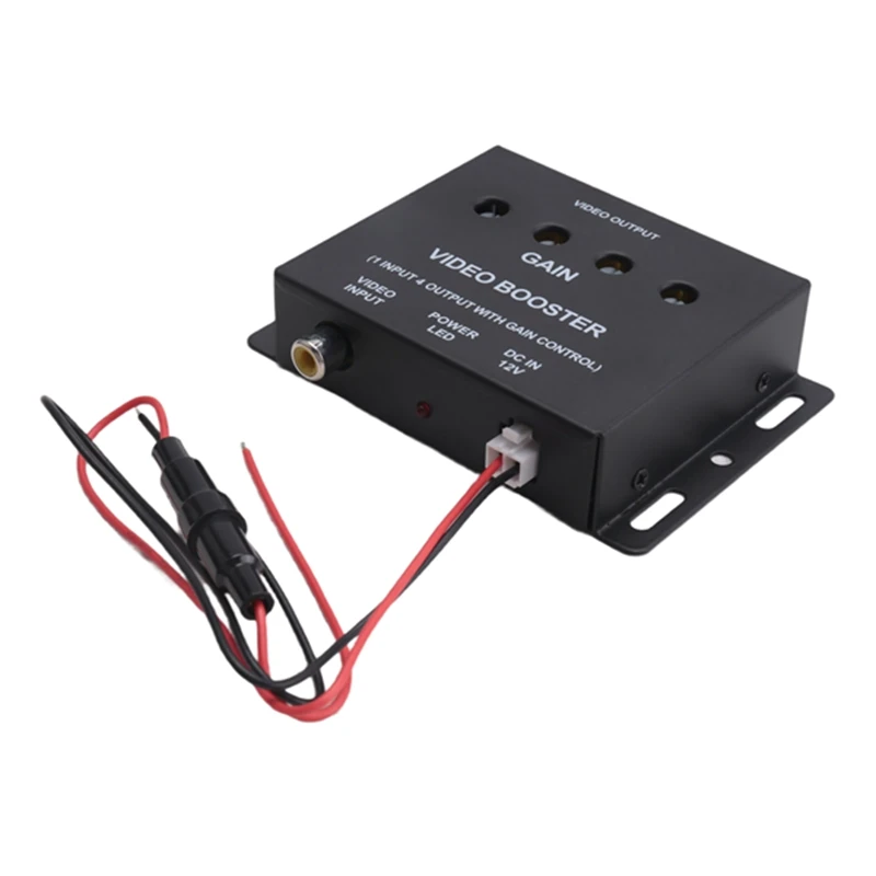 

Автомобильный видеоразветвитель 1 на 4, усилитель AV-сигнала для автомобильных систем видеонаблюдения, ТВ, ЖК-дисплеев, DVD-плееров, 1 вход, 4 выхода