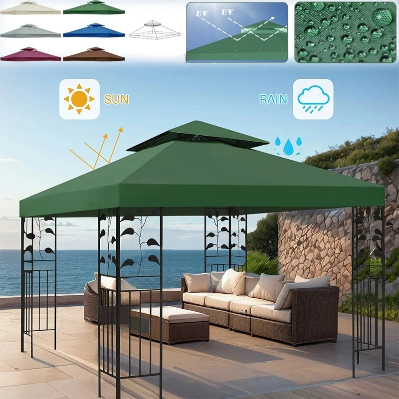 

OutdoorGarden Roof Canopy Top Cover Patio Sun Shade Cloth Shade Shelter Replace Part Waterproof UV Protection Sun Shade Sail